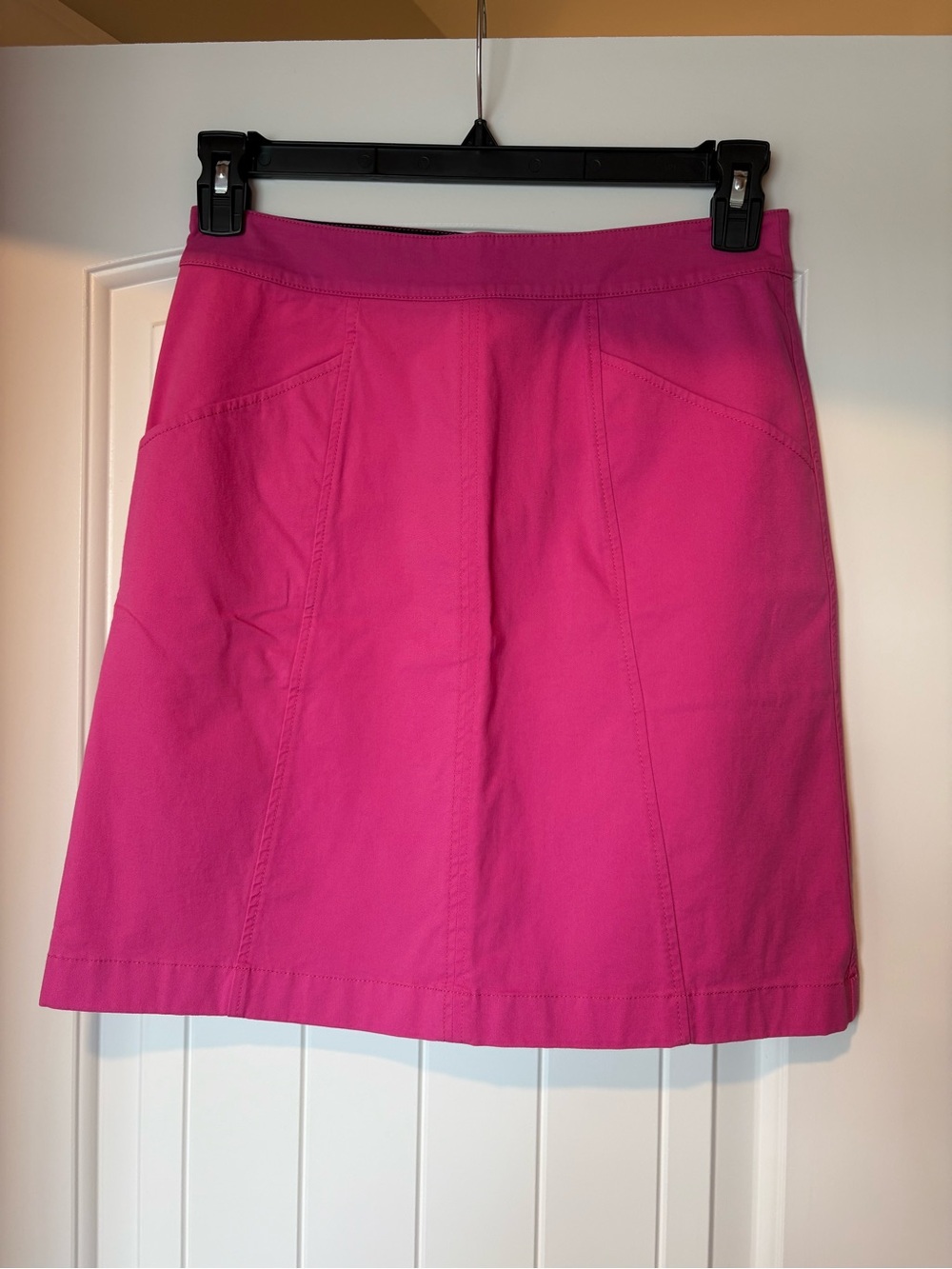 NWT Boden Pink British Style Straight Mini Skirt with Pockets Size 4